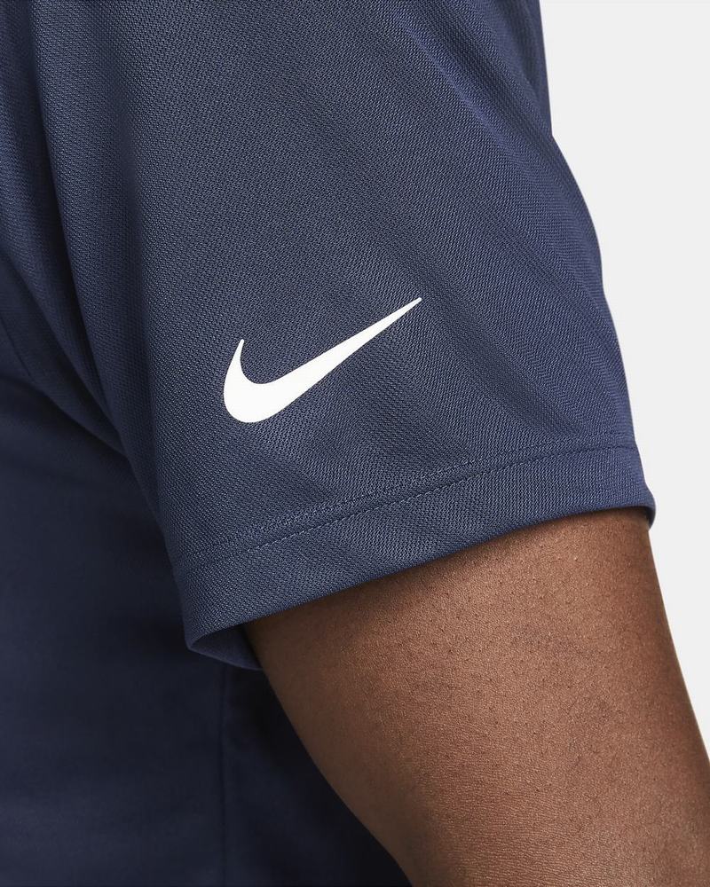 Navy White Nike Dri-FIT Victory Polo Shirts | CYHLT0425