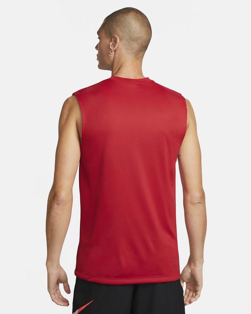 Red Black Nike Dri-FIT Legend T Shirts | CZHWL2358