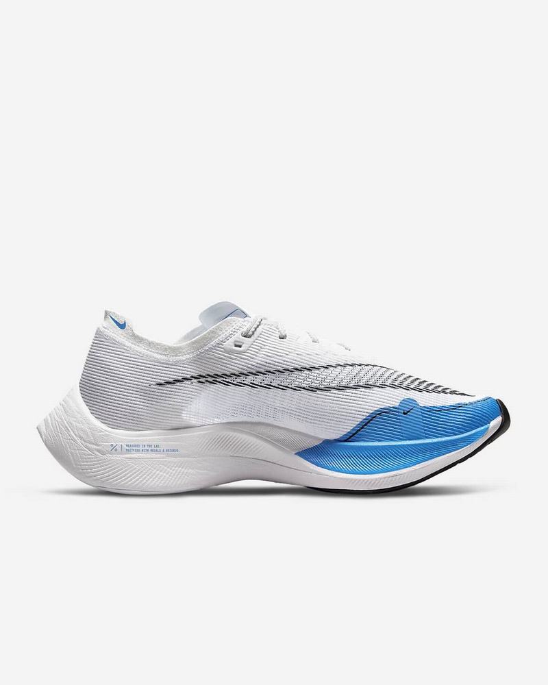 White Black Blue Nike ZoomX Vaporfly Next% 2 Racing Shoes | OWCDZ5421