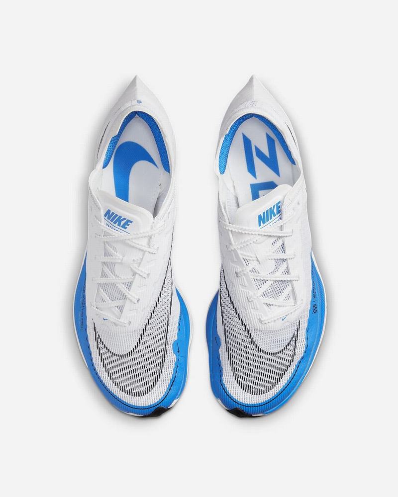 White Black Blue Nike ZoomX Vaporfly Next% 2 Racing Shoes | OWCDZ5421