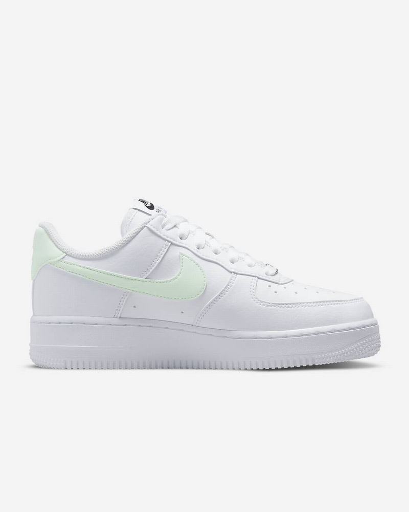 White Black Metal Silver Green Nike Air Force 1 '07 Next Nature Tennis Shoes | PDYCU7958