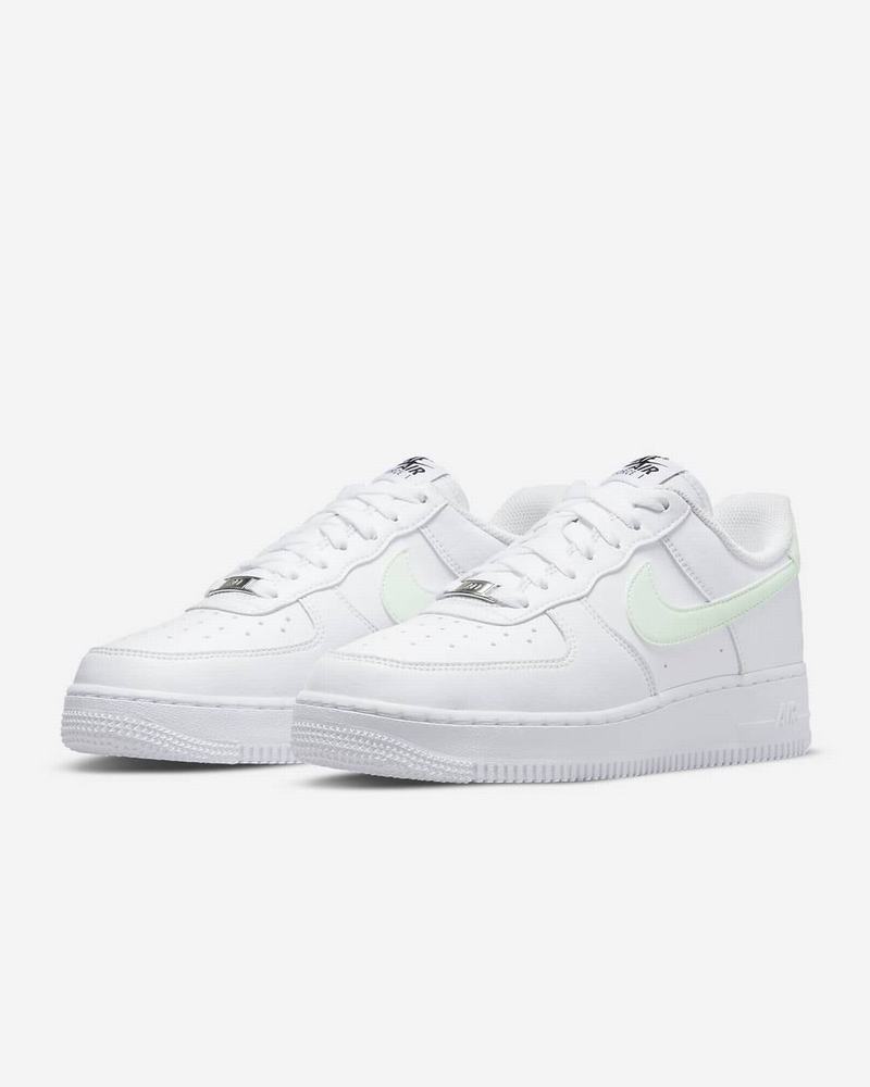 White Black Metal Silver Green Nike Air Force 1 '07 Next Nature Tennis Shoes | PDYCU7958