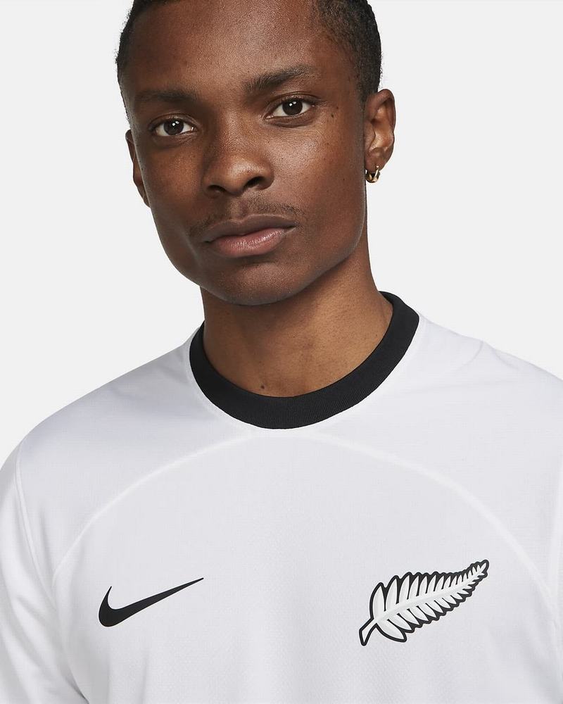 White Black Nike New Zealand 2022/23 Stadium Home Jersey | MKIZU7653