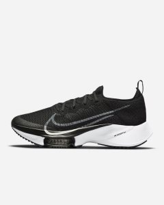 Black Dark Grey Platinum White Nike Air Zoom Tempo NEXT% Running Shoes | YHSXU3470