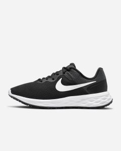 Black Dark Grey White Nike Revolution 6 Next Nature Running Shoes | XABFZ7621