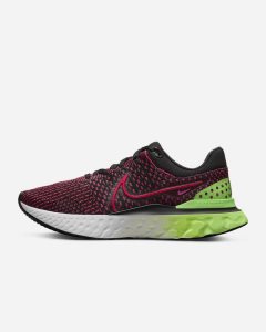 Black Green Red Nike React Infinity Run Flyknit 3 Running Shoes | THWXJ1268