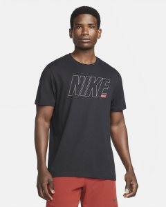 Black Nike Dri-FIT T Shirts | DBKZU6370