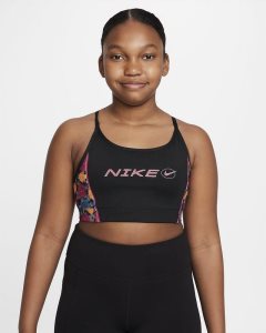 Black Pink White Nike Dri-FIT Indy Icon Clash Sports Bra | OIYFQ8039