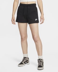 Black White Nike Club Fleece Shorts | PDZJG5627