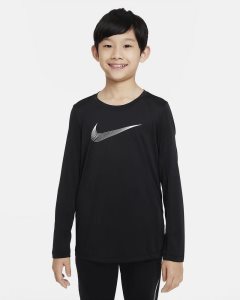 Black White Nike Dri-FIT Long Sleeve | VRSCQ9528