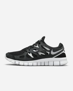 Black White Nike Free Run 2 Tennis Shoes | RNADT9587