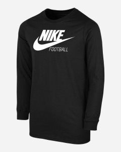 Black White Nike Swoosh Long Sleeve | XZMIL0847