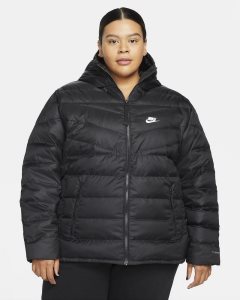 Black White Nike Therma-FIT Repel Windrunner Jackets | VJIAM6093