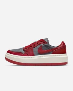 Dark Grey Red Nike Air Jordan 1 Elevate Low Tennis Shoes | EACKS9401