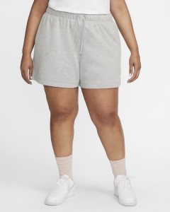 Dark Grey White Nike Club Fleece Shorts | OXRUQ6930