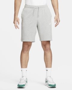 Dark Grey White Nike Club Shorts | OUHNB3687