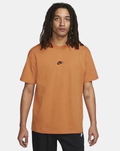 Deep Yellow Black Nike Premium Essentials T Shirts | TWXHJ5430