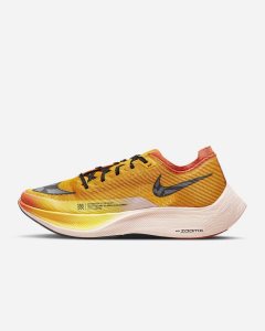 Gold Orange Black Nike ZoomX Vaporfly Next% 2 Racing Shoes | CWMUY5024