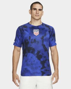 Light Blue White Nike U.S. 2022/23 Stadium Away Jersey | EVPWX8047