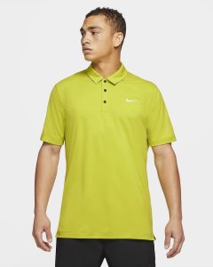 Light Green Black White Nike Polo Shirts | RHEMU7580