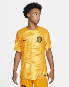 Orange Black Nike Netherlands 2022/23 Match Home Jersey | GUYPB7491