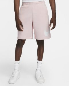 Pink White Nike Club Shorts | SNLFU8462
