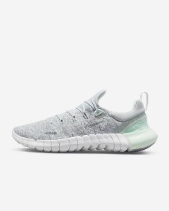 Platinum Green Mint White Nike Free Run 5.0 Running Shoes | JLSGY9082