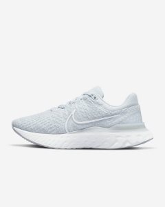 Platinum White Nike React Infinity Run Flyknit 3 Running Shoes | IPLRS8703