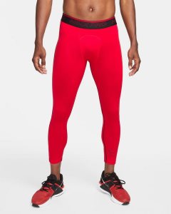 Red Black Nike Pro Dri-FIT Running Tights | HSJMB7019