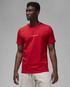 Red Nike Jordan Air T Shirts | GJQCS3782