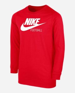 Red Nike Swoosh Long Sleeve | NEJRM0943