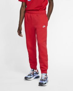 Red White Nike Club Fleece Jogger | IXVKC1450