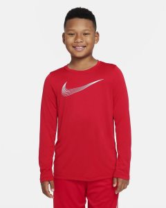 Red White Nike Dri-FIT Long Sleeve | INBXM1035