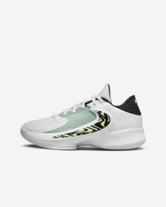 White Black White Nike Freak 4 Basketball Shoes | SJYFG3492