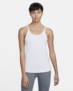 White Nike Dri-FIT One Luxe Tanks | ZOXMG0693